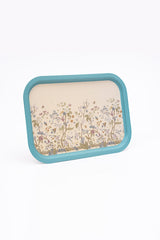 Botanica Desenli Metal Tepsi - Çay Kahve Tepsisi - Sunum Tepsisi 28 Cm X 40 Cm Ee164-9f