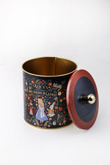 Tales Desenli Yuvarlak Metal Saklama Kabı, Erzak Saklama Kabı 14 Cm X 15 Cm Er143-9a