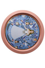 Tales Desenli Yuvarlak Metal Tepsi - Çay Kahve Tepsisi - Sunum Tepsisi 37 Cm Ee163-u9