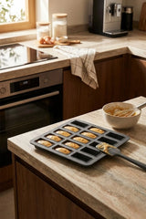 15 Gözlü Silikon Mini Kek Kalıbı – Dikdörtgen Mini Baton Kalıp, Yapışmaz (24,5 x 24,5 cm)