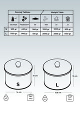 Ø175x130, Ø140x100 Topuz Kulplu 2 li Set, Elegance