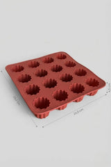 16 Gözlü Silikon Çiçek Kek Kalıbı – Derin Mini Çiçek Form, Yapışmaz Fırın Kalıbı (24,5 x 24,5 cm)