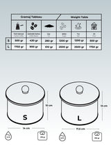 Leo Desenli Metal Saklama Kabı Seti - 2'li Set (1,3 Lt - 2,9 Lt) ERB53V4