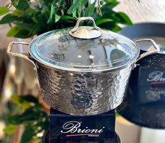 Brioni Copper 7 Parça Platin Tencere Seti