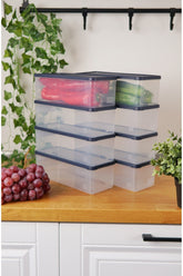 Derin Dondurucu Saklama Kabı 8'li Set (8 x 1 Lt), Mavi