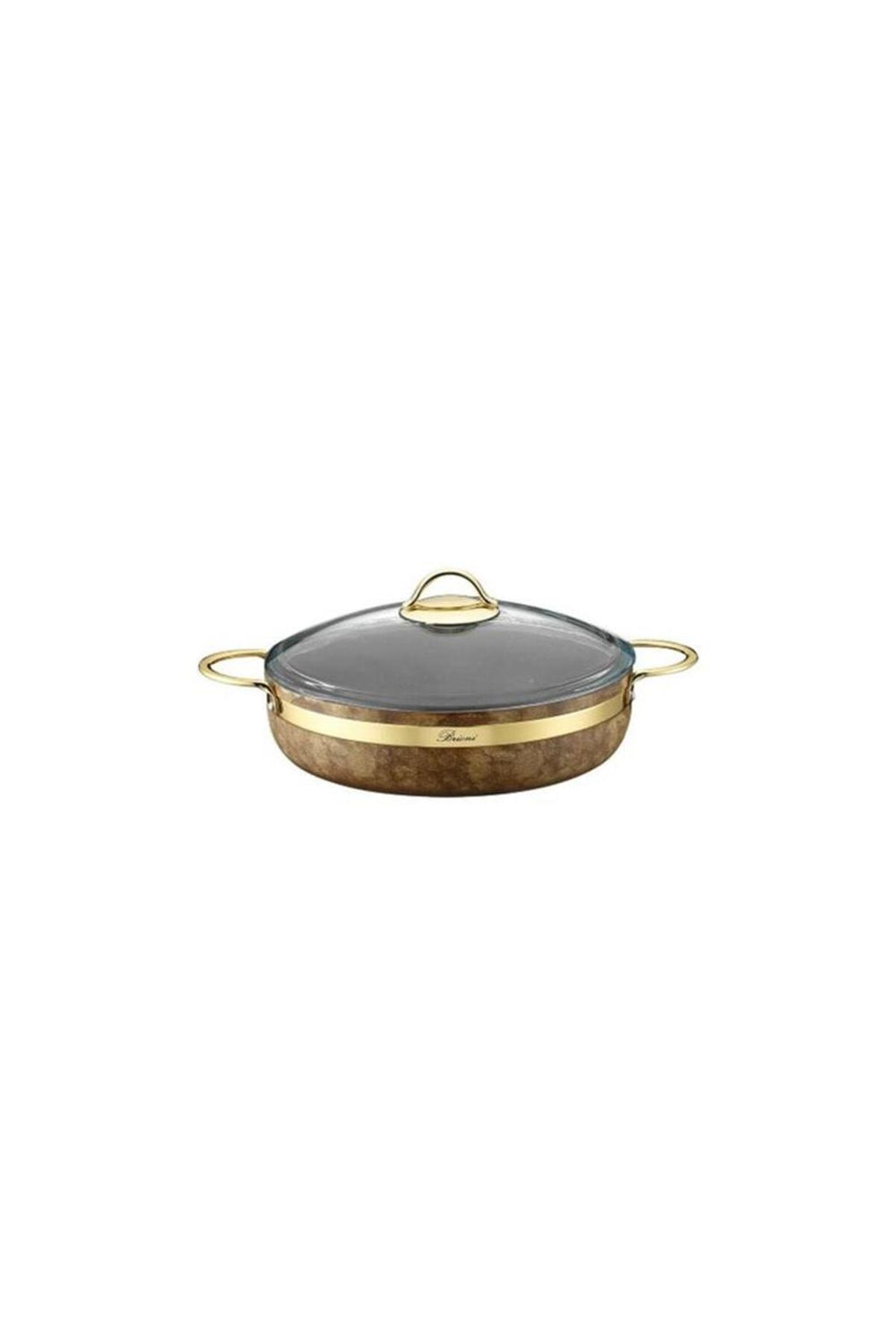 Brioni Royal Stone 20 cm kumtaşı-altın sahan, kapaklı ve altın detaylı