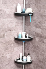 Venta Banyo Köşe Rafı Paslanmaz Aluminyum Borular - Siyah