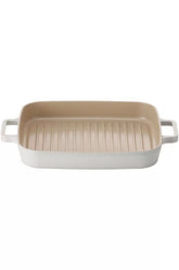 Neoflam Fika dikdörtgen bej grill tava, 28 cm, aluminyum yapıda