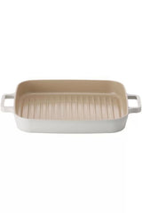 Neoflam Fika dikdörtgen bej grill tava, 28 cm, aluminyum yapıda