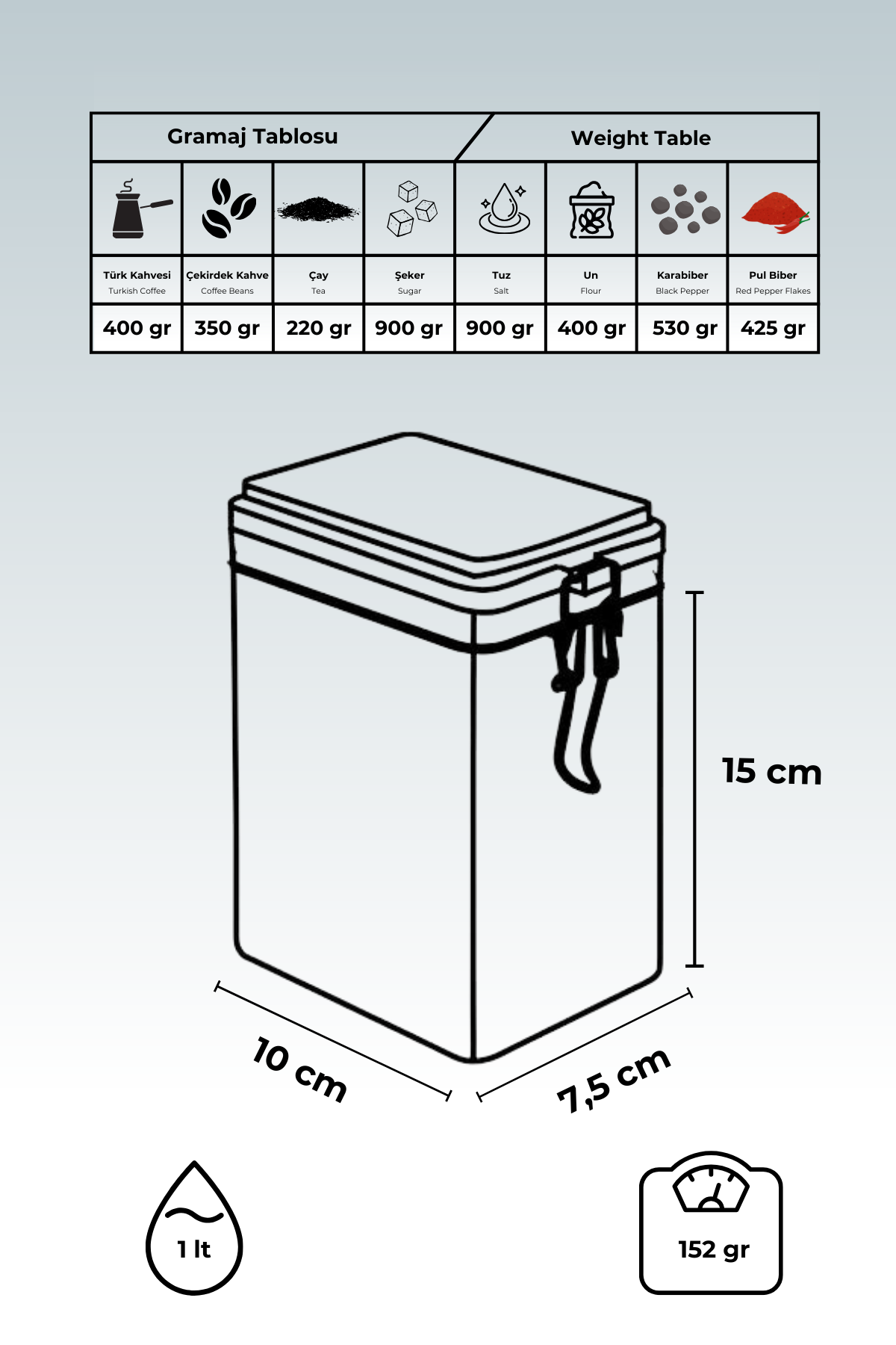Er043-y3 Azulejos Sugar Desenli Dikdörtgen Metal Saklama Kabı 8x10 Cm