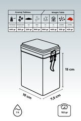 Er043-y3 Azulejos Sugar Desenli Dikdörtgen Metal Saklama Kabı 8x10 Cm