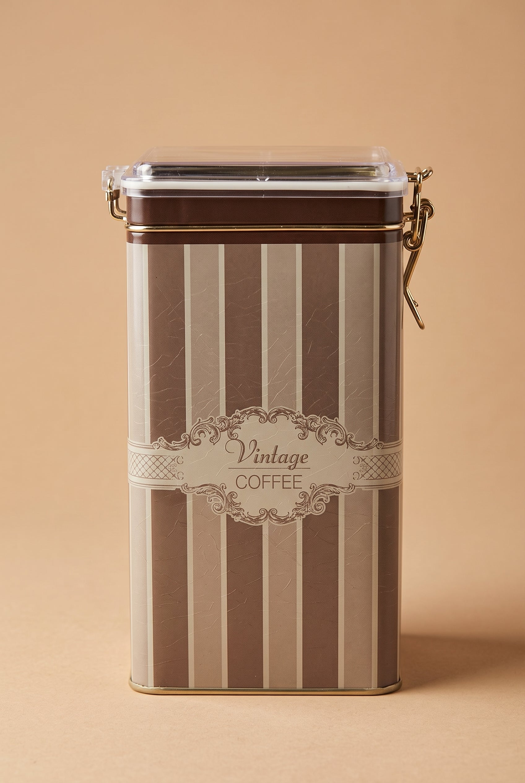 Evle Er053-1f Circus Cream Desenli Dikdörtgen Metal Saklama Kabı 8x10 Cm