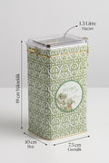 Evle Er053-1f Circus Cream Desenli Dikdörtgen Metal Saklama Kabı 8x10 Cm