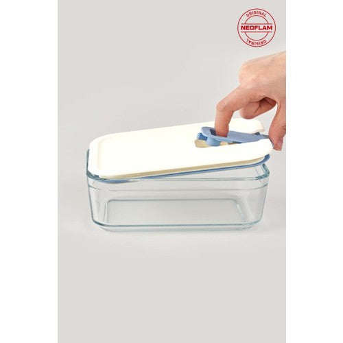 Neoflam Perfect Seal Dikdörtgen Cam Saklama Kabı Bej 1600ML