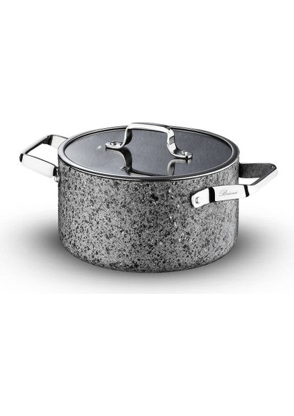 Brioni Stone-H 24 cm Çizilmez Yanmaz Yapışmaz Derin Tencere
