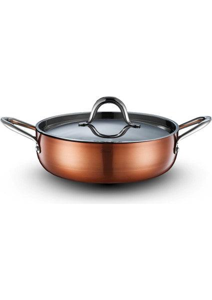 Brioni Copperfield 24 Cm Basık Tencere Indüksiyon Cpf123