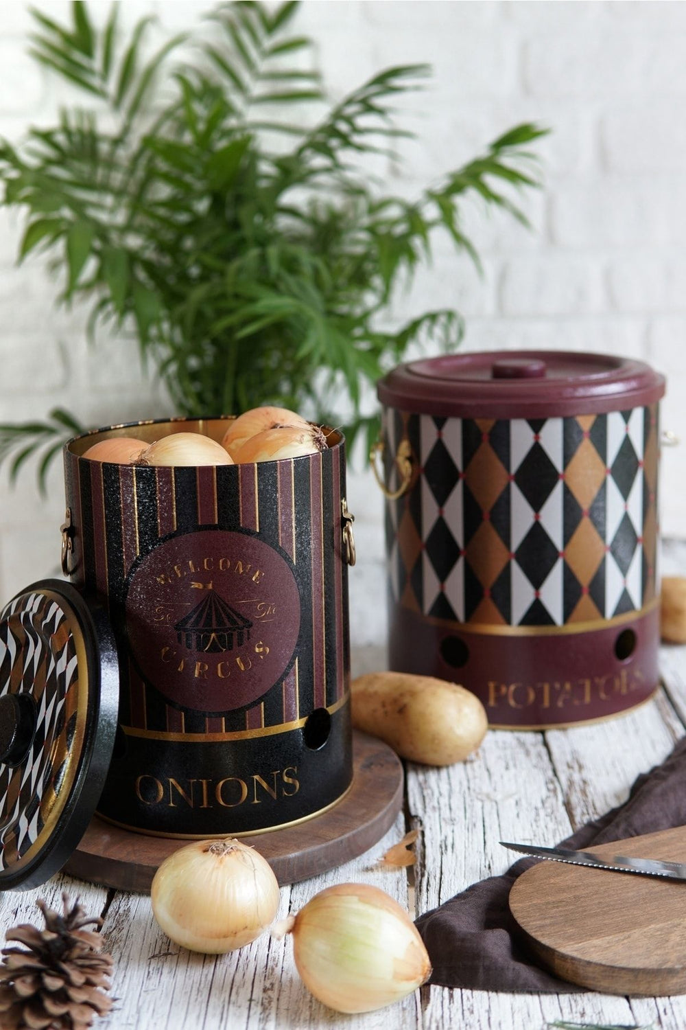 Patates Soğan Saklama Kabı 2 li Set, Circus