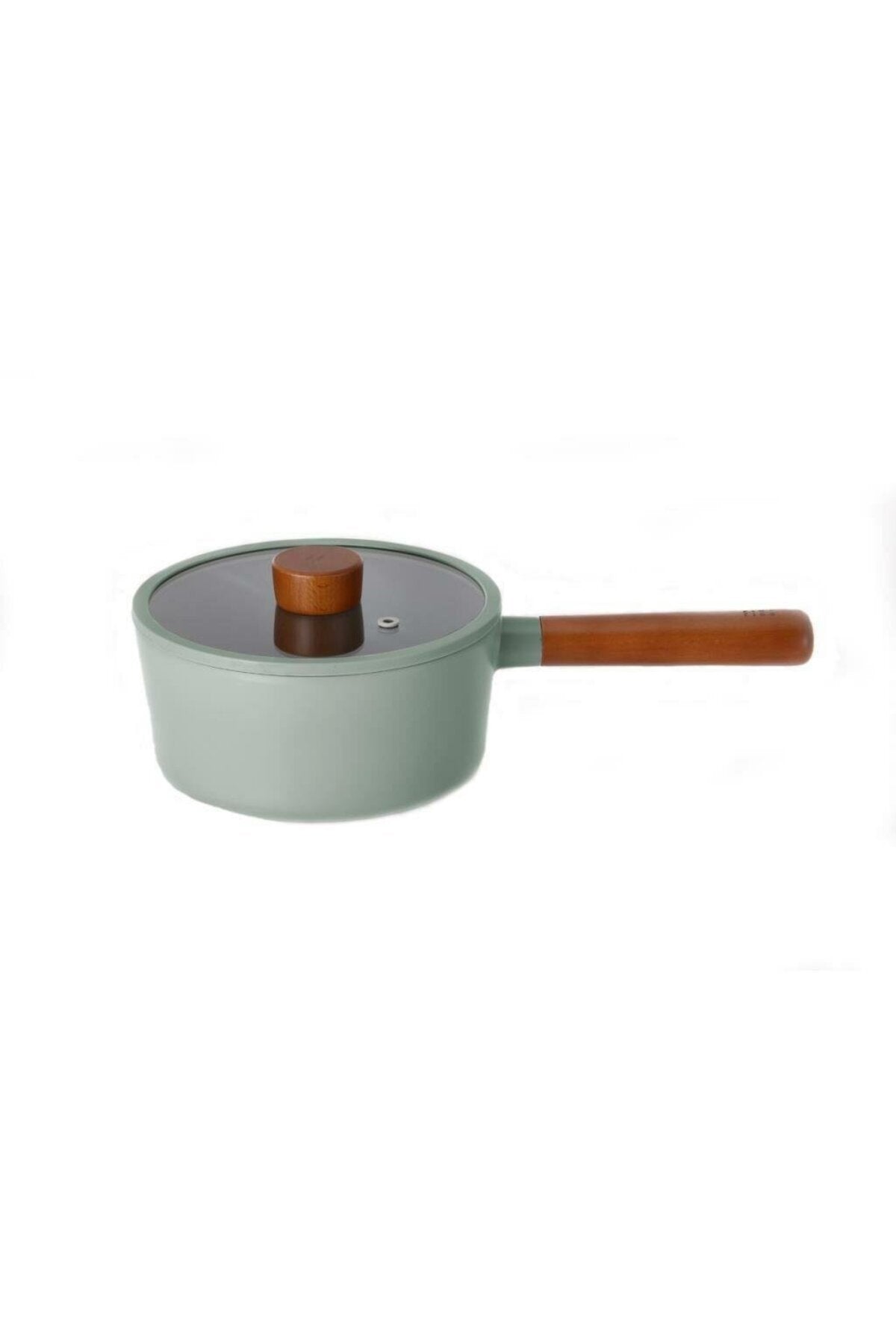 Neoflam D-NEOG218 Fika Cam Kapaklı Alüminyum Döküm Sos Tenceresi 18Cm Gri