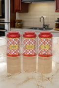 Evle Silindir Saklama Kabı Ø105 3 lü Set, Turkish Red Set