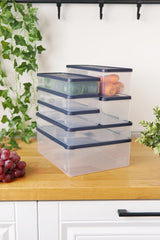 Derin Dondurucu Saklama Kabı 7'li Set (5 Lt + 3 Lt + 2 x 2 Lt + 3 x 1 Lt), Mavi