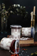 Evle Silindir Saklama Kabı Kilitli Ø90 3 lü Set, Elegance