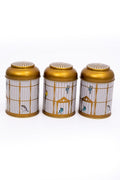 Evle Silindir Metal Saklama Kabı Ø90 3 lü Set, Bird Cage