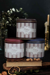 Oval Metal Saklama Kabı 3 lü Set, Elegance