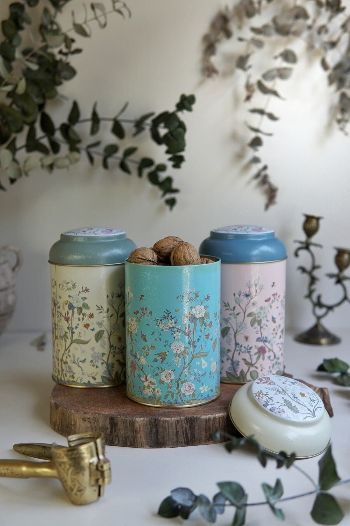 Evle Silindir Saklama Kabı Ø105 3 lü Set, Botanica