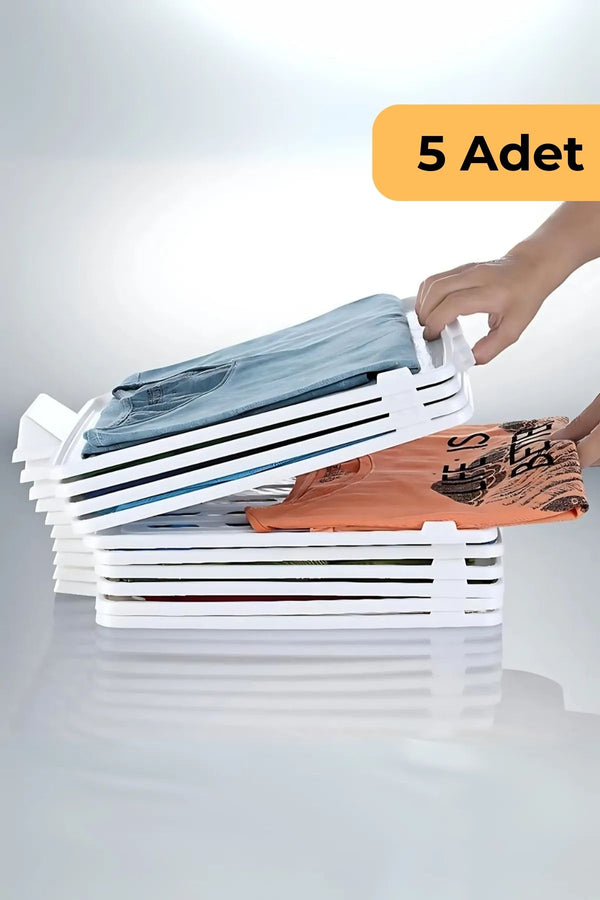 DecoBella T-Shirt Düzenleyici 5li Set, Beyaz