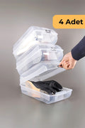 Evle Bay Ayakkabı Koruma Kutusu, 4'lü Set