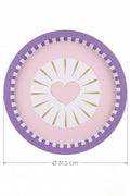 Evle Ee197-1e Mosaic Love Desenli Yuvarlak Tepsi 32 Cm