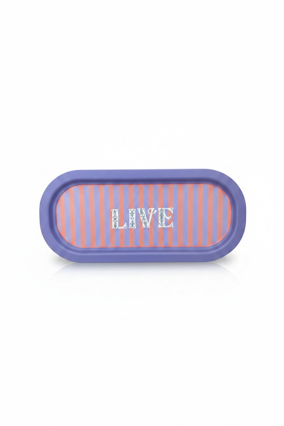 Evle Ee168-1e Mosaic Love Desenli Oval Tepsi 16x35 Cm