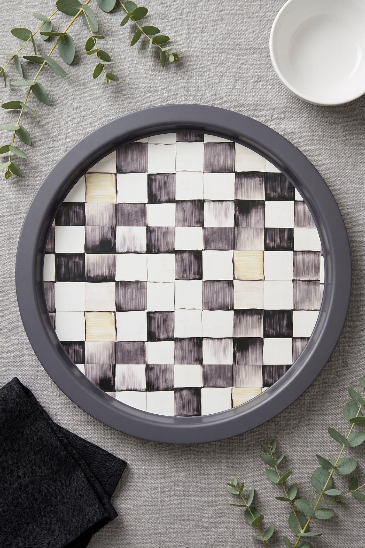 Evle Ee197-1e Mosaic Love Desenli Yuvarlak Tepsi 32 Cm