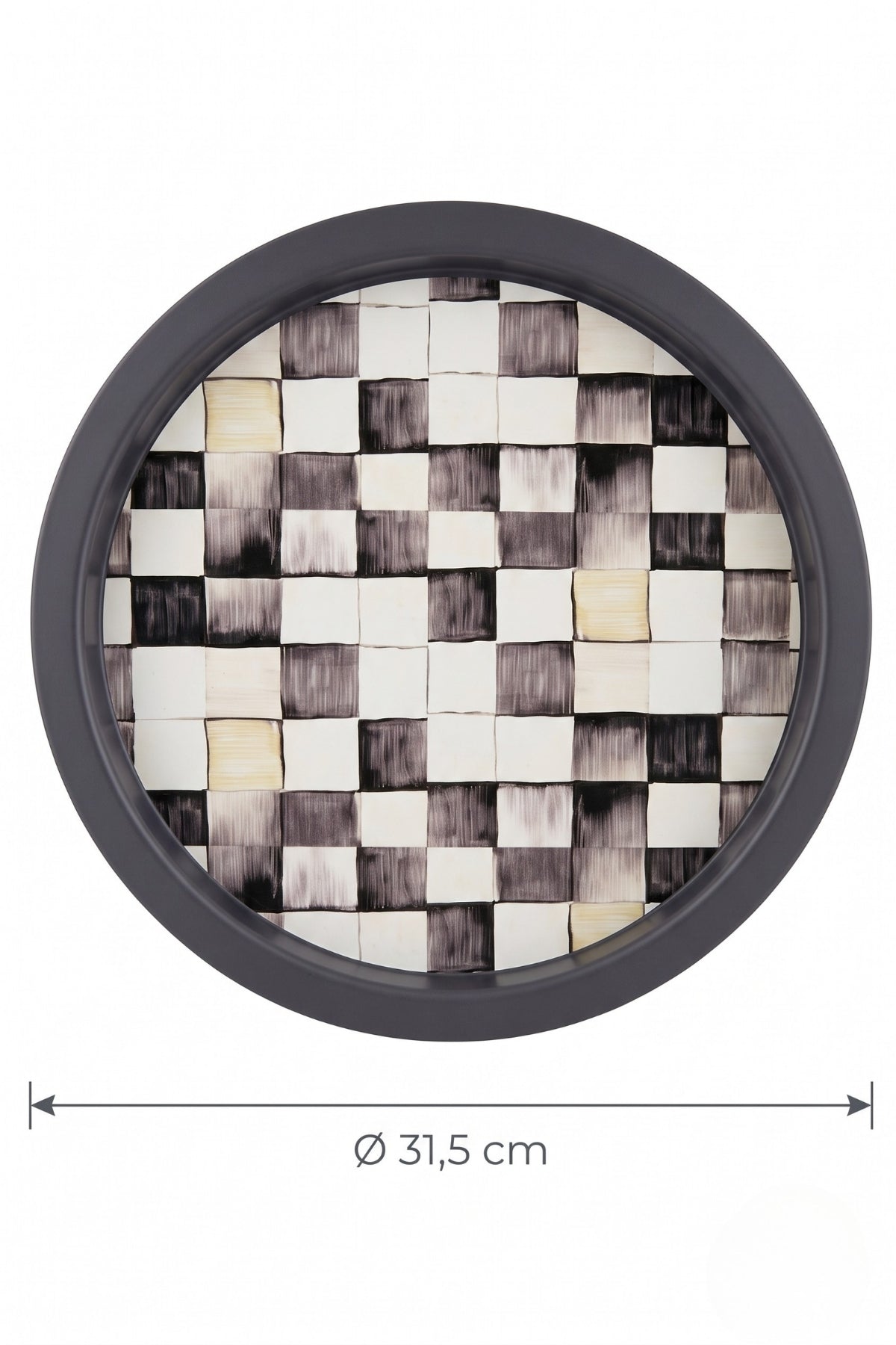 Evle Ee197-1e Mosaic Love Desenli Yuvarlak Tepsi 32 Cm