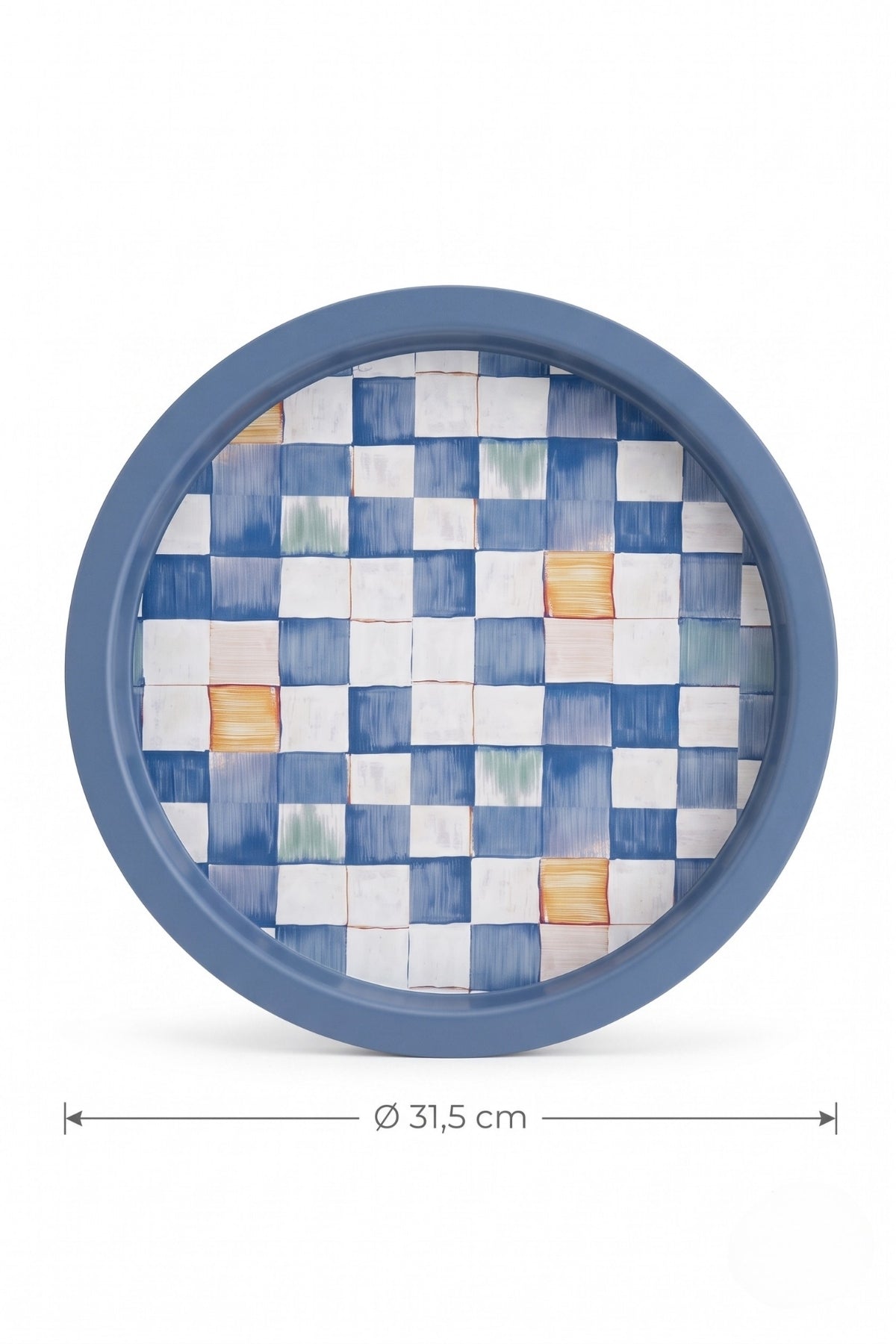 Evle Ee197-1e Mosaic Love Desenli Yuvarlak Tepsi 32 Cm