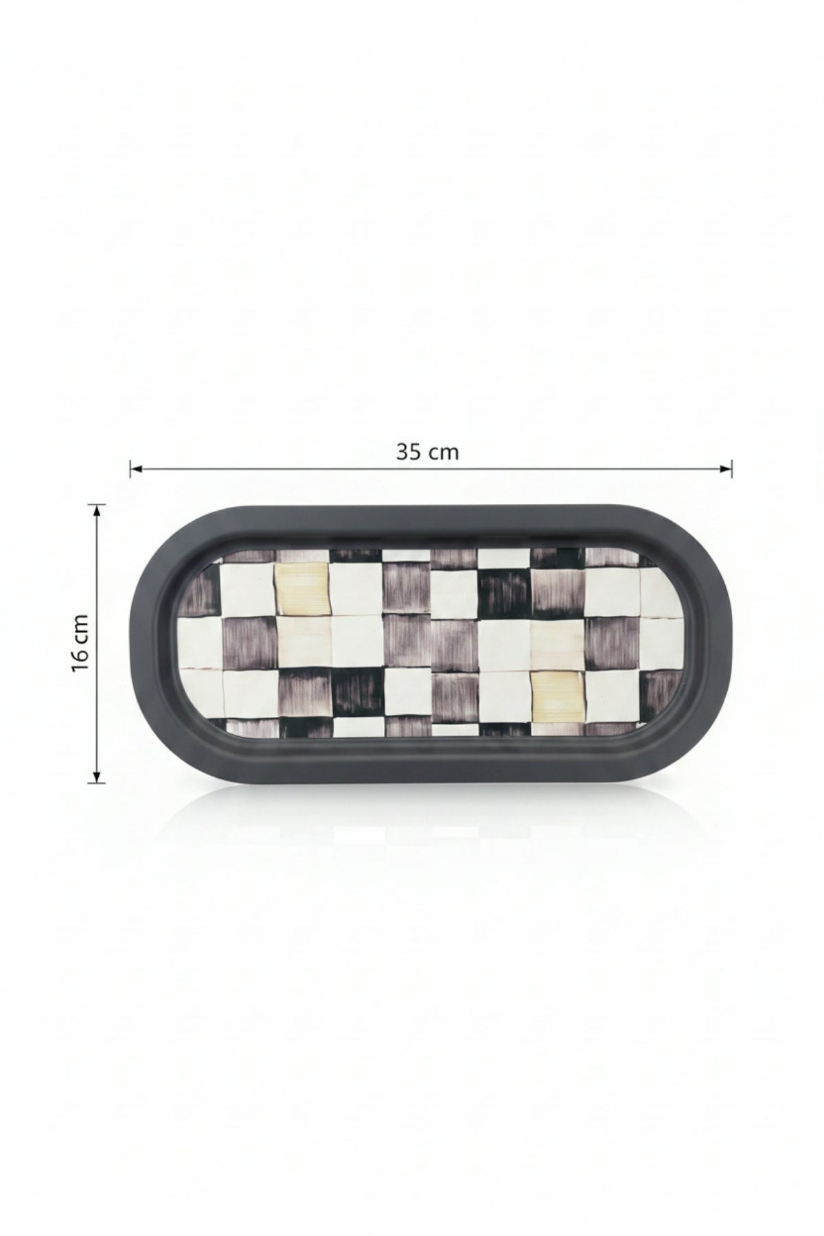 Evle Ee168-1e Mosaic Love Desenli Oval Tepsi 16x35 Cm