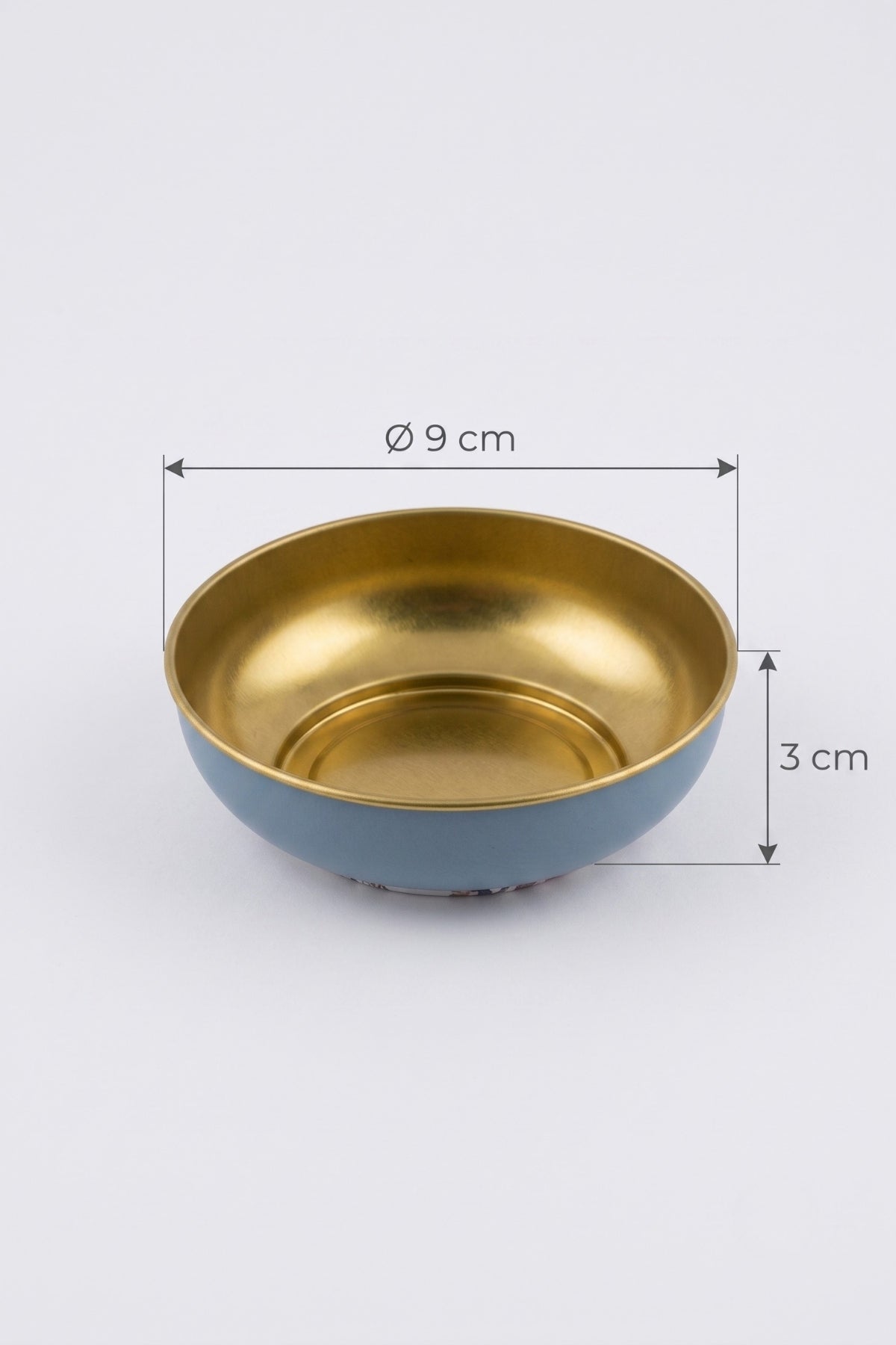 Evle 1 Adet Metal Çerezlik, Kuruyemiş Sunum Tabağı, Çok Amaçlı Metal Kase Gold