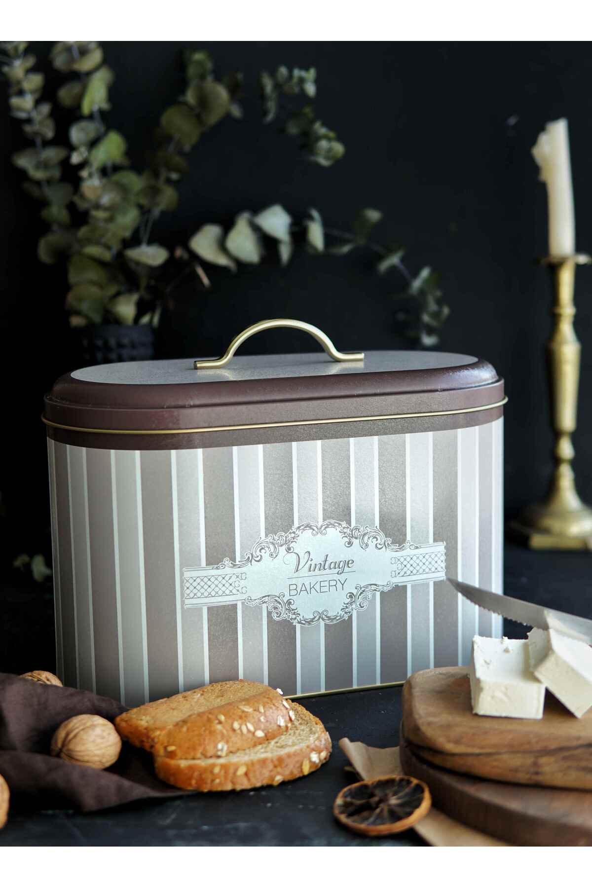 Evle Oval Ekmek Kutusu, 10,4 lt, Retro Bakery