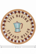 Evle Ee197-1e Mosaic Love Desenli Yuvarlak Tepsi 32 Cm