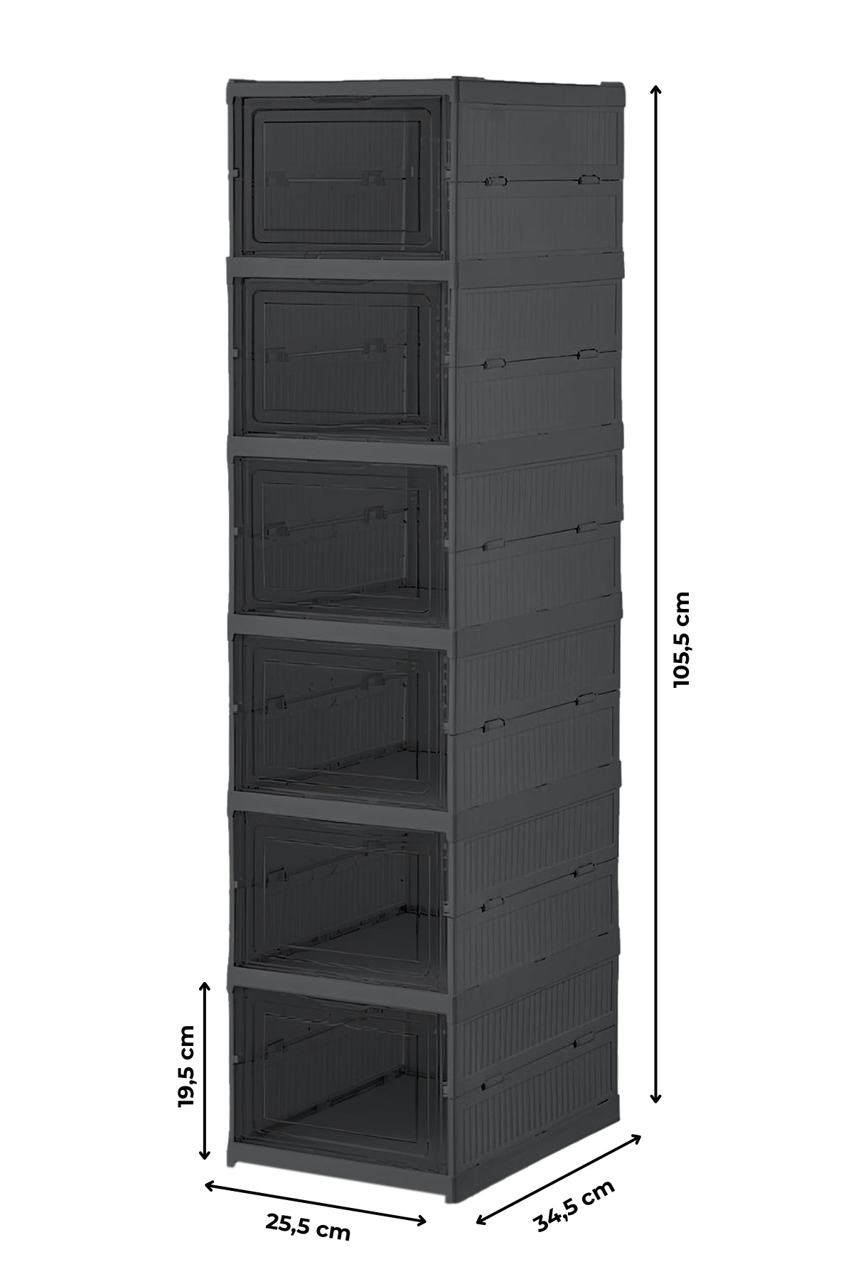 Evle 6 Katlı, Katlanabilir Ayakkabılık, Taşınabilir Çok Amaçlı, Geniş, Katlanabilir Dolap ve Raf