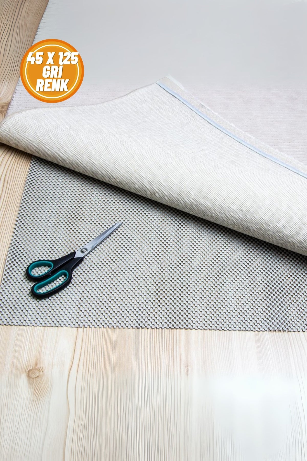 Evle Halı Kaydırmaz, Torpido Koruyucu, Masa Koruyucu Örtü, Araba Göğüs Koruyucu 45x125 Cm, Gri