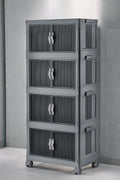 Evle Katlanabilir Modüler Dolap 4 lü 54 cm x 31,7 cm x 127 cm