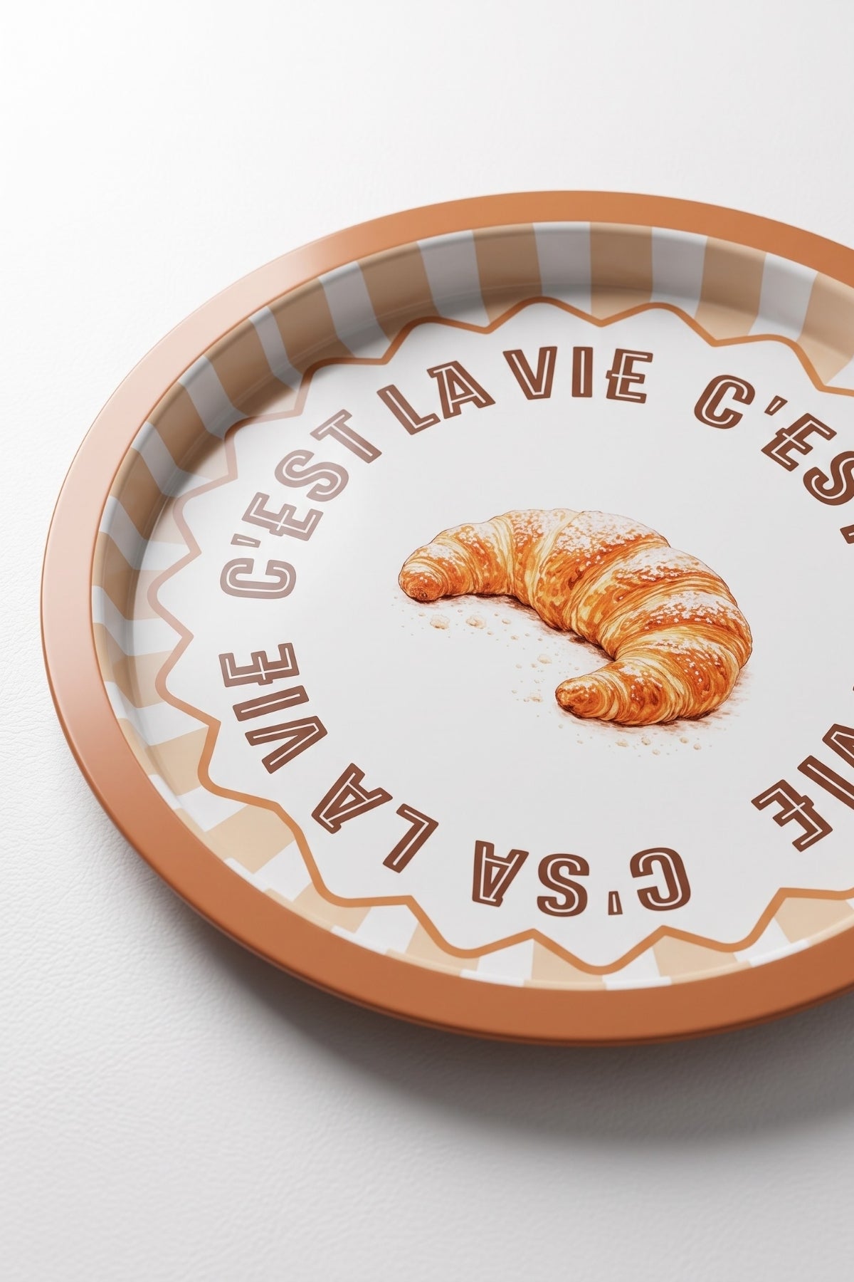 Evle Ee197-1e Mosaic Love Desenli Yuvarlak Tepsi 32 Cm