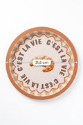 Evle Ee197-1e Mosaic Love Desenli Yuvarlak Tepsi 32 Cm