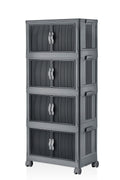 Evle Katlanabilir Modüler Dolap 4 lü 54 cm x 31,7 cm x 127 cm