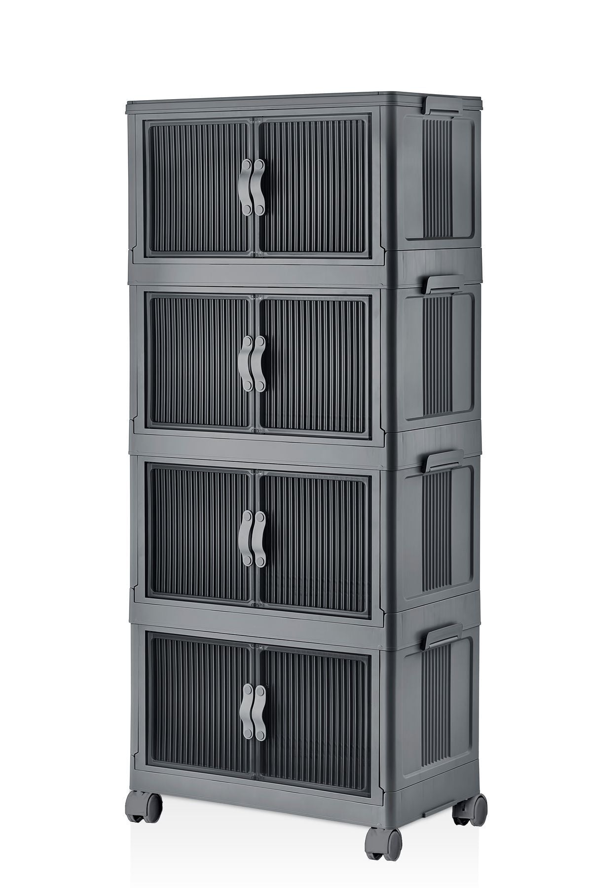Evle Katlanabilir Modüler Dolap 4 lü 54 cm x 31,7 cm x 127 cm