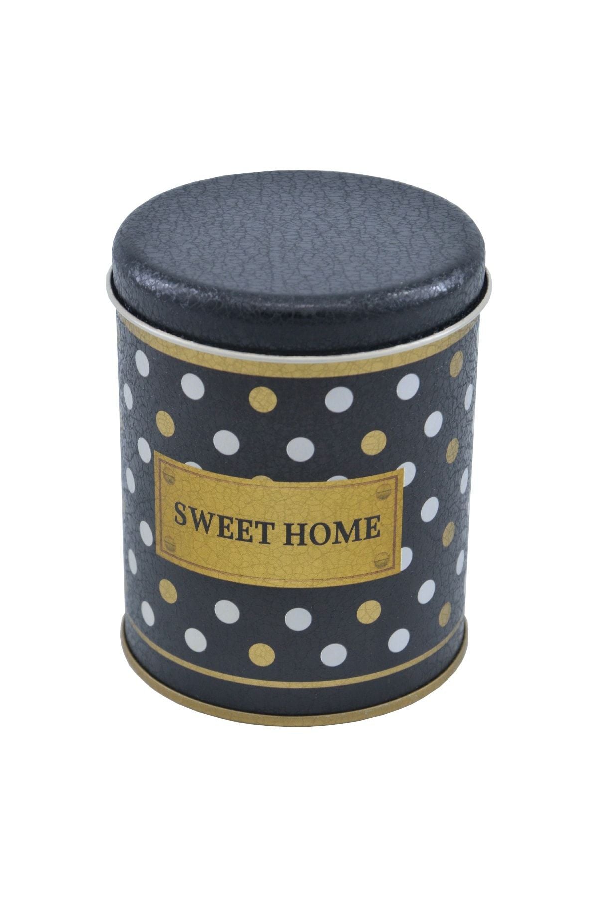 Evle Yuvarlak Kutu, Ø90x110 mm, 0,6 lt, Checkers Blue_Swt Home