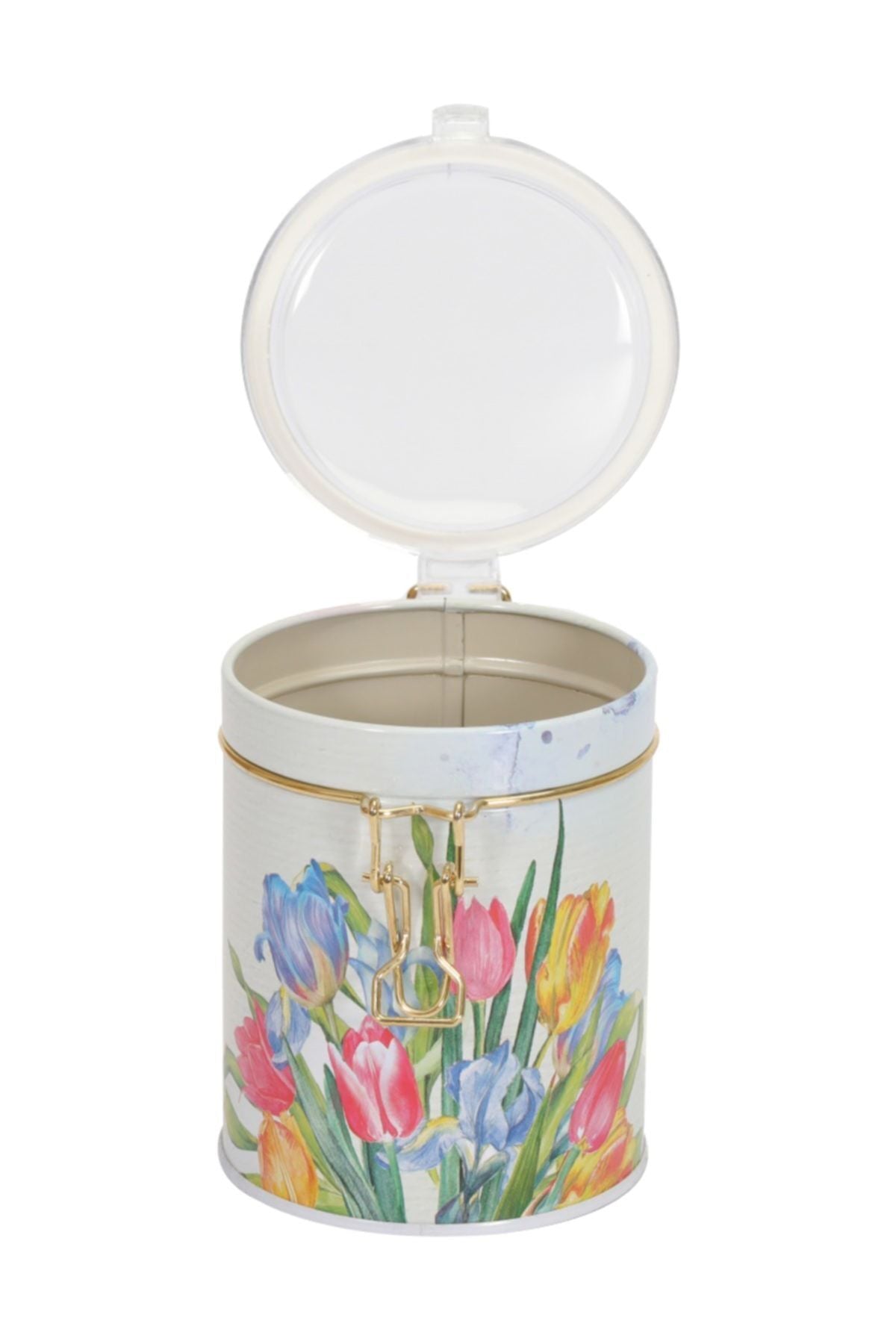 Evle Yuvarlak Kutu, Ø90x110 mm, Şeffaf Kilitli Kapak, 0,6 lt, Afremov River