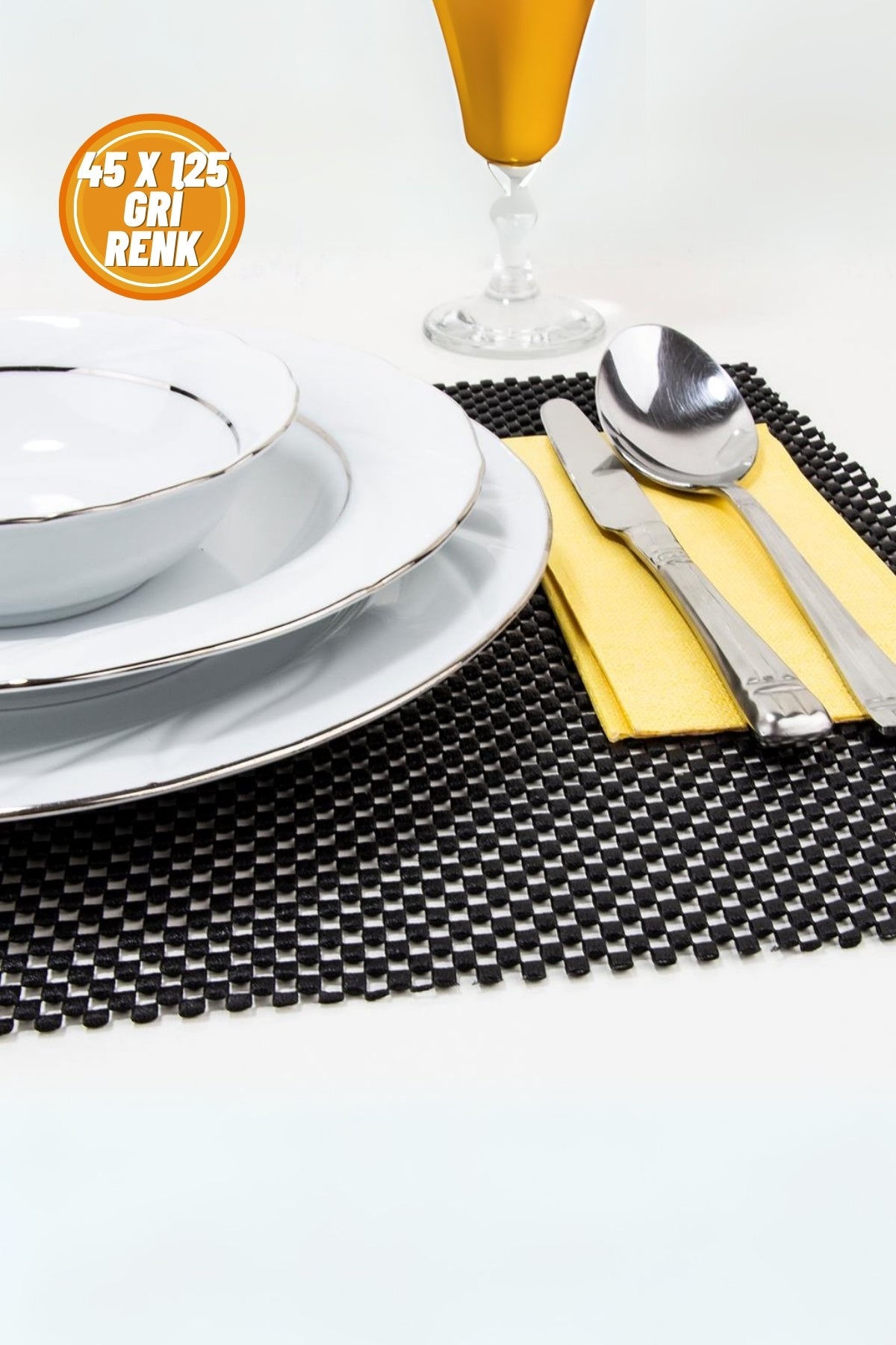 Evle Halı Kaydırmaz, Torpido Koruyucu, Masa Koruyucu Örtü, Araba Göğüs Koruyucu 45x125 Cm, Gri
