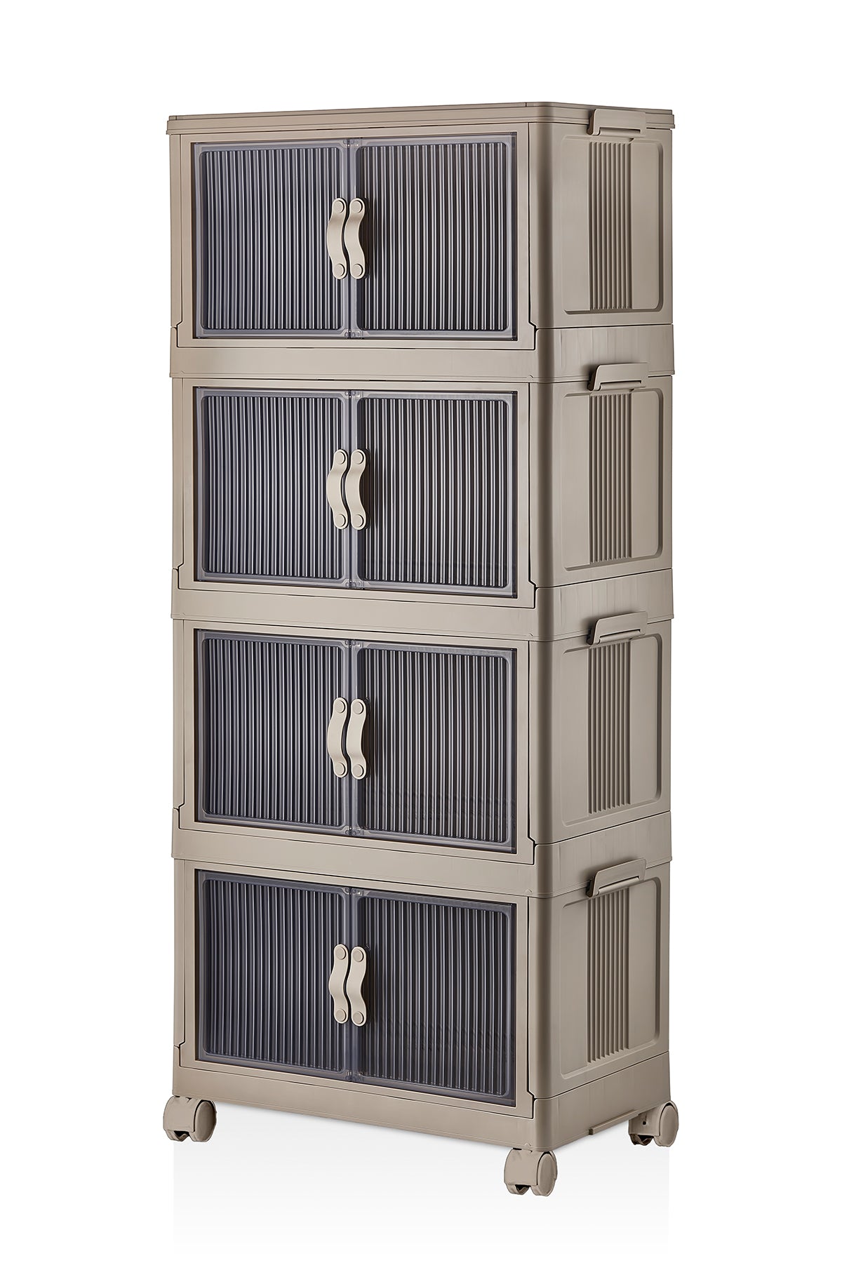 Evle Katlanabilir Modüler Dolap 4 lü 54 cm x 31,7 cm x 127 cm